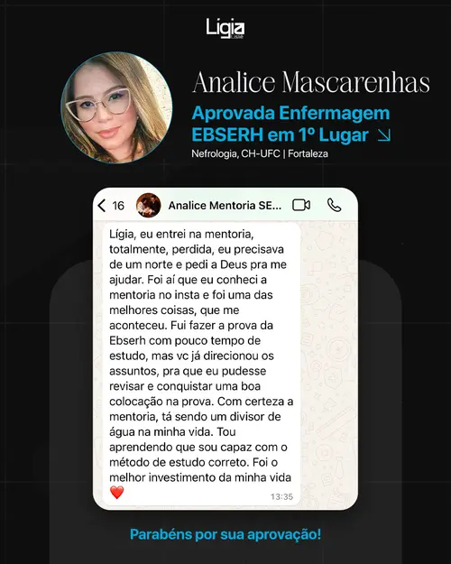 Depoimento Analice Mascarenhas — Aprovada EBSERH 1º lugar